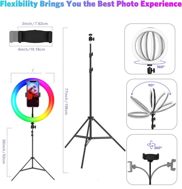 LIVESTREAMING RGB LED RINGLIGHT (3D-33) LIVESTREAMING RGB LED RINGLIGHT (3D-33)